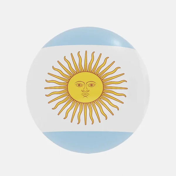 Изображение Земного Шара Флаге Аргентинских Стран Иконки Символа — стоковое фото