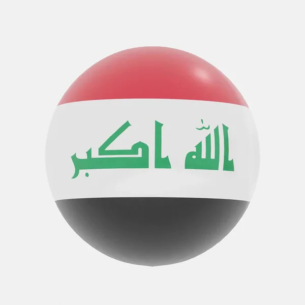 Renderizado Del Globo Iraq Bandera Los Países Para Icono Símbolo —  Fotos de Stock