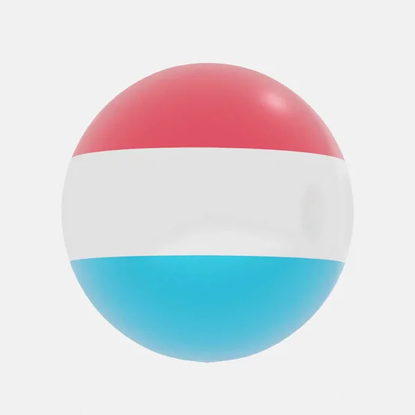 Render Globe Luxemburgban Zászló Ikon Vagy Szimbólum — Stock Fotó