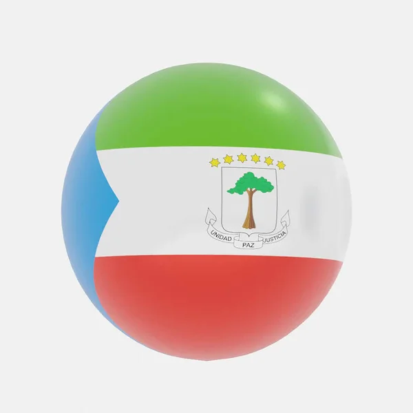Render Földgömb Egyenlítői Guinea Zászló Ikon Vagy Szimbólum — Stock Fotó