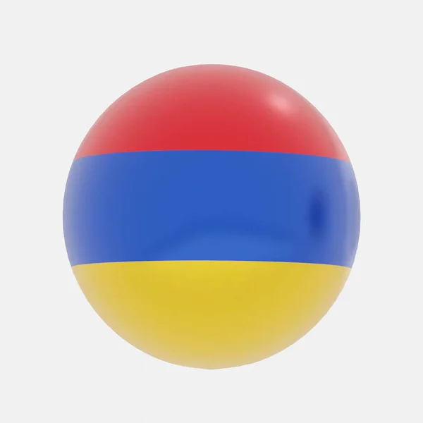 Render Globe Örményországban Zászló Ikon Vagy Szimbólum — Stock Fotó
