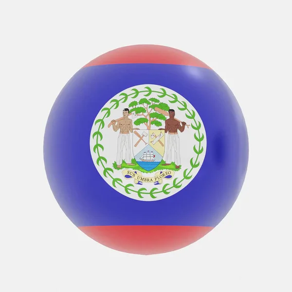 Renderização Globo Belize Bandeira Para Ícone Símbolo — Fotografia de Stock