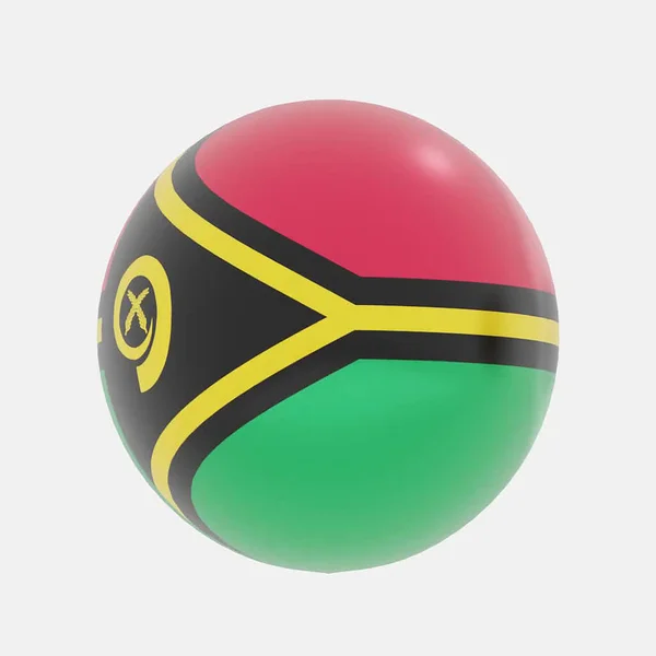 Renderizado Del Globo Bandera Vanuatu Para Icono Símbolo — Foto de Stock