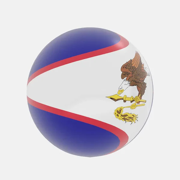 Рендеринг Глобусу Американському Прапорі Самоа Ікони Або Символу — стокове фото