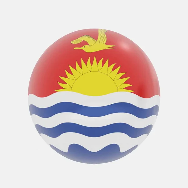 Renderizado Del Globo Bandera Kiribati Para Icono Símbolo — Foto de Stock