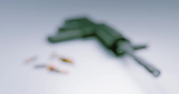 Renderização Assalto Isolado Rifle Carabina — Vídeo de Stock
