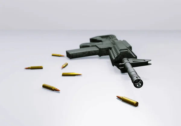 Boyutlu Tecrit Edilmiş Saldırı Tüfeği Karabinası — Stok fotoğraf
