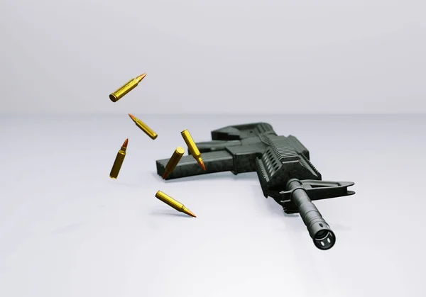 M4卡宾枪的3D渲染 — 图库照片