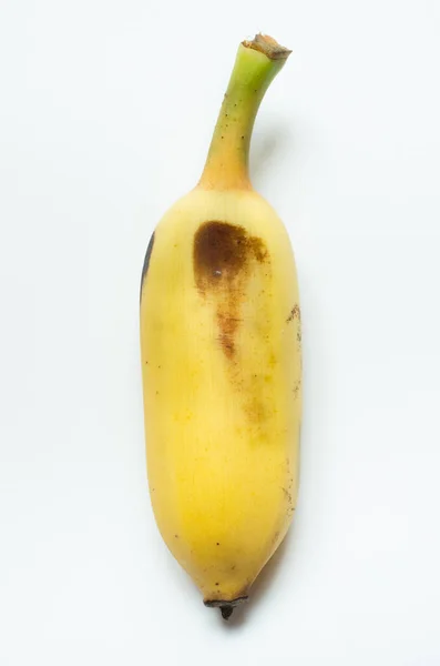 Banana Isolada Sobre Fundo Branco — Fotografia de Stock