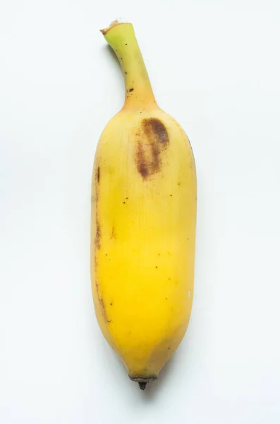 Banana Sobre Fundo Branco Isolado — Fotografia de Stock