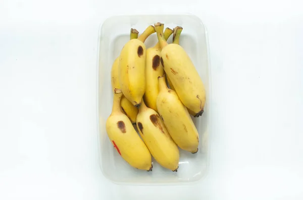 Bananes Sur Fond Blanc Isolées — Photo