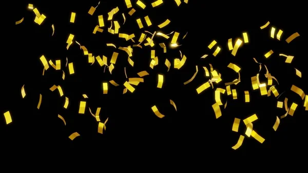 Golden Confetti Background Celebrations Concept — Stock Photo, Image