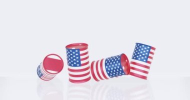 Enerji konsepti için ABD 'de 3D petrol varillerinin üretimi.