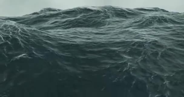 Renderizado Mar Agitado Con Olas Aguas Pluviales — Vídeo de stock