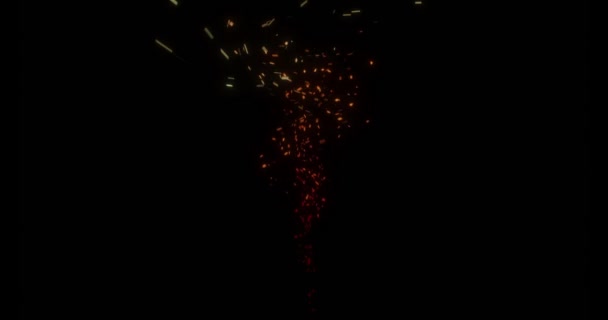 Візуалізація Вогнетривів Або Іскри Русі Вихрового Обертання Торнадо Альфа Матовий — стокове відео