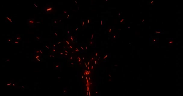 Fire Burning Embers Ash Video Overlay Effects — Video Stock