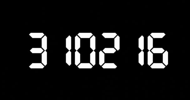 디지털 클럭이나 타이머 화면의 숫자를 증가시키는 애니메이션 — 비디오