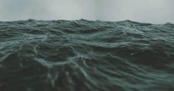 Rendu Mer Agitée Rugueuse Avec Des Vagues Dans Les Eaux — Photo