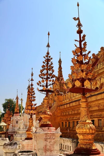 Nyaung Myanmar Visite Increíble Pagoda Shwezigon —  Fotos de Stock