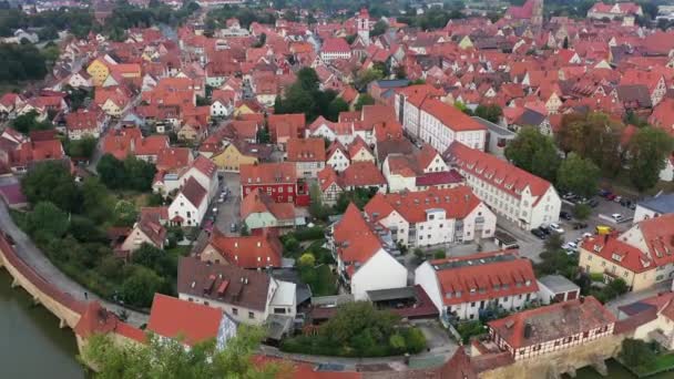 Dronové Video Weienburgu Památkami Města — Stock video