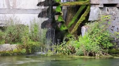 Blaubeuren 'deki Blautopf' ta alabalık çekiç fabrikası.