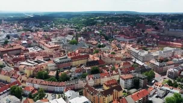 Drohnenvideo Aus Bamberg Bei Gutem Wetter — Stockvideo