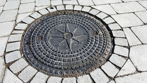 Putdeksel Een Aanblik Van Gemeenschap Durach — Stockfoto