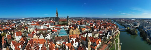 Aerial View Ulm Minster Weather Nice — Stock Photo, Image