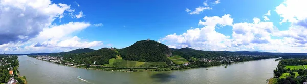 Koenigswinter Yakınlarındaki Drachenburg Kalesi Nden Panorama — Stok fotoğraf