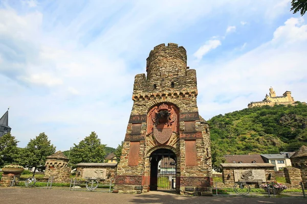 Marksburg Braubach Rhein Bir Kale — Stok fotoğraf