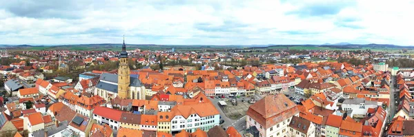 Luftaufnahme Von Bad Königshofen Mit Sehenswürdigkeiten Der Stadt — Stockfoto
