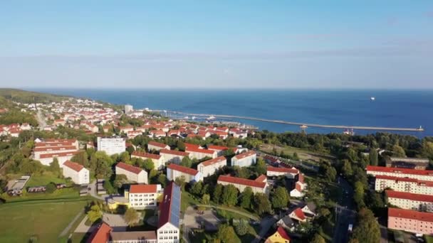 Drone Vídeo Sassnitz Bom Tempo — Vídeo de Stock