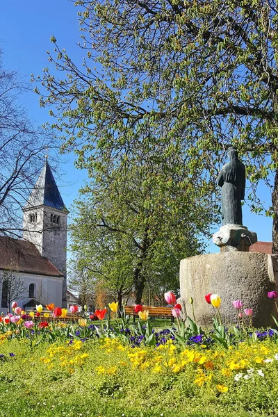 Peiting Bavyera Tarihi Manzaralı Bir Kasabadır — Stok fotoğraf