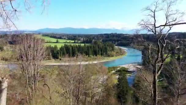 Drone Video Del Bucle Litzau Buen Tiempo — Vídeo de stock