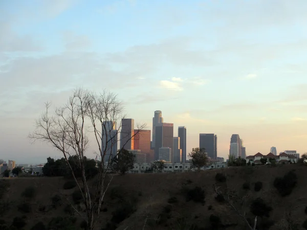 Centro de Los Ángeles al anochecer — Foto de Stock