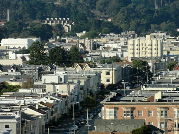 Střechy domů ze San Francisca v okolí — Stock fotografie