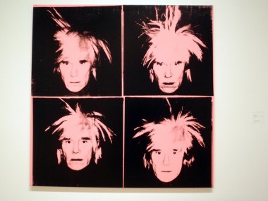 Andy warhol - kendi portresi, c.1986 (dört Andy'nin pembe)