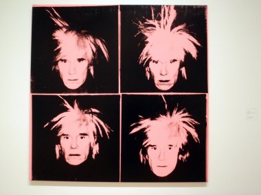 Andy Warhol - Self-Portrait, c.1986 (Four Pink Andy's) clipart