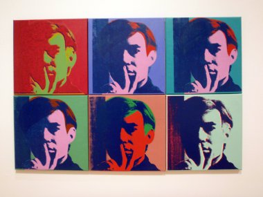 A Set of Six Self-Portraits, Andy Warhol clipart