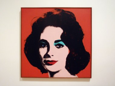 Red Liz By Andy Warhol at the SFMOMA clipart