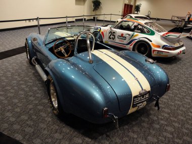 Classic Racing Cars on display at Car Show clipart