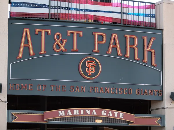 AT&T Park Home of the Giants - Sign — Stock Photo, Image