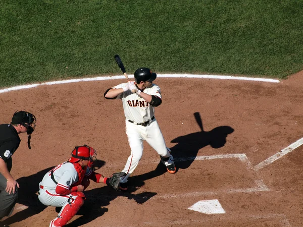 Giants Freddy Sanchez stands in the batters box waiting for pitc — Stock Photo, Image