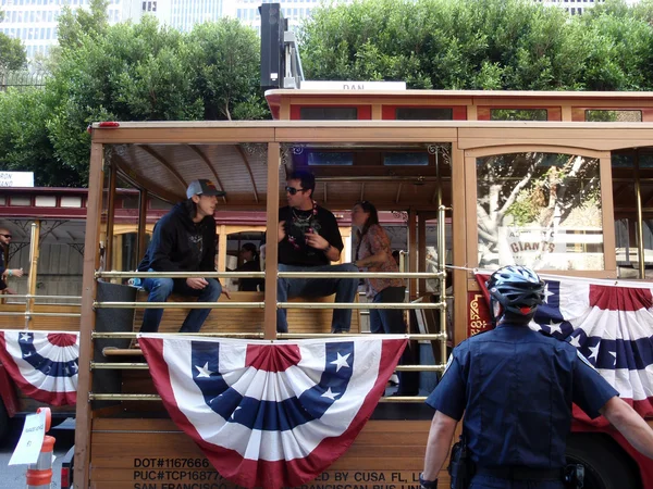 Giants prepare for start of world championship parade with playe — Stock Photo, Image