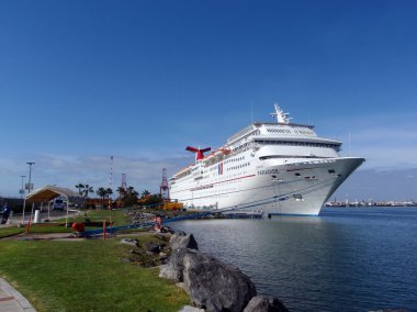 Cruise Ship - Carnival Paradise dock at Ensenada clipart