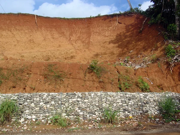 Girade cliffside för vägbanan i costa rica — Stockfoto