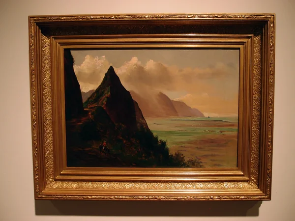 Jules tavernier - Blick auf den Pali. Gemälde, Öl auf Leinwand c. — Stockfoto
