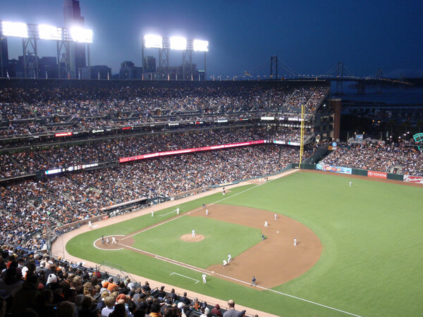 Batter awaits on pitch with the bases loaded
