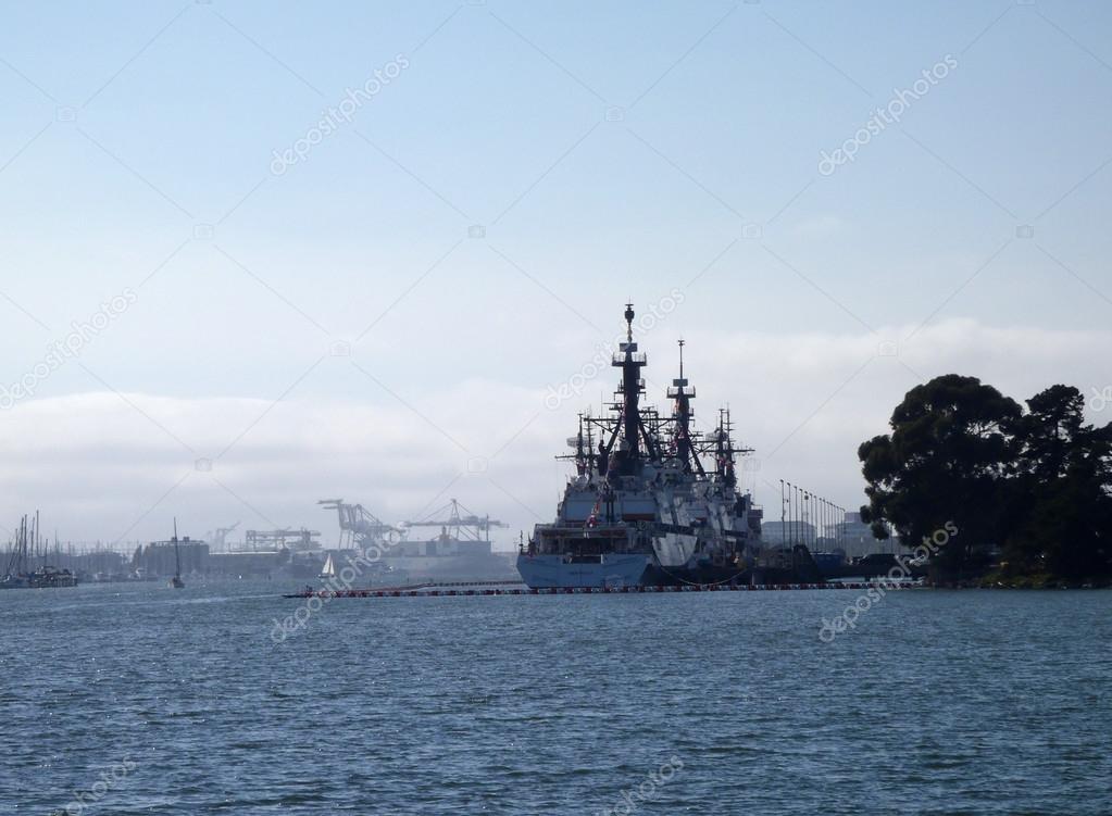 Coast Guard Boats sit docked in Oakland Harbor