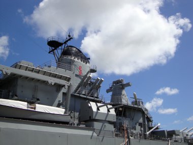 USS missouri radar ve uydu kulelerine midship
